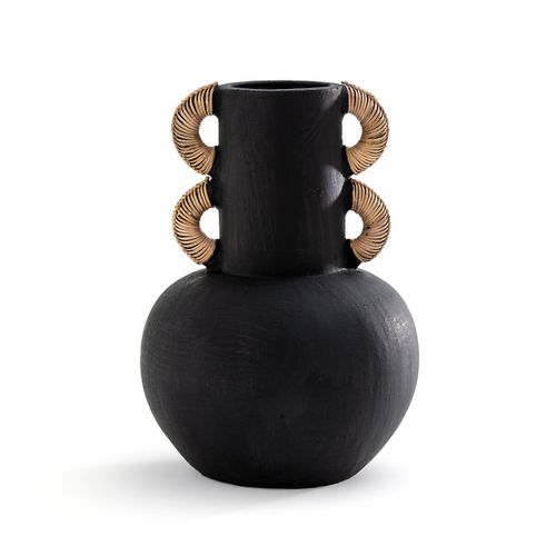 Vaso Decorativo In Ceramica E Vimini H41,5 Cm Kuro - la redoute interieurs - Modalova