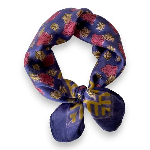 Piccolo foulard in seta MANIKA Poppy Nuit - APACHES COLLECTIONS - Modalova