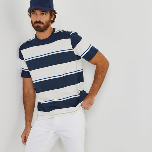 T-shirt girocollo maniche corte a righe - LA REDOUTE COLLECTIONS - Modalova