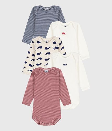 Confezione da 5 body a maniche lunghe - PETIT BATEAU - Modalova