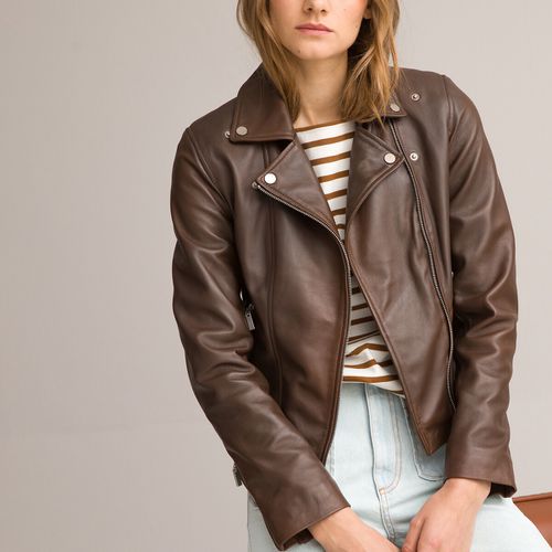 Giubbotto biker in pelle - LA REDOUTE COLLECTIONS - Modalova