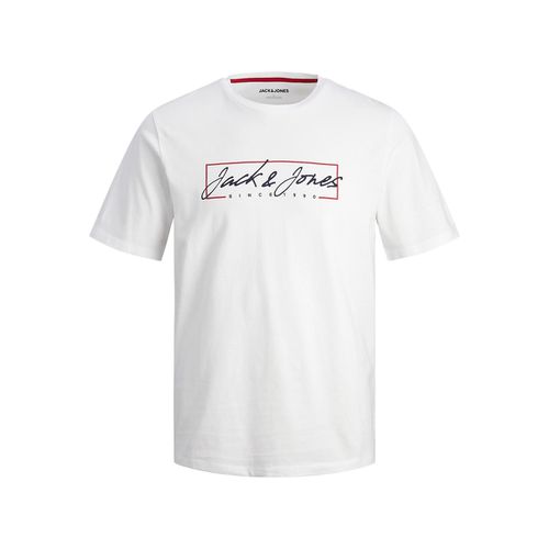 T-shirt girocollo con logo - JACK & JONES - Modalova