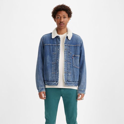 Giacca In Denim Interno Sherpa Type Uomo Taglie S - levi's - Modalova