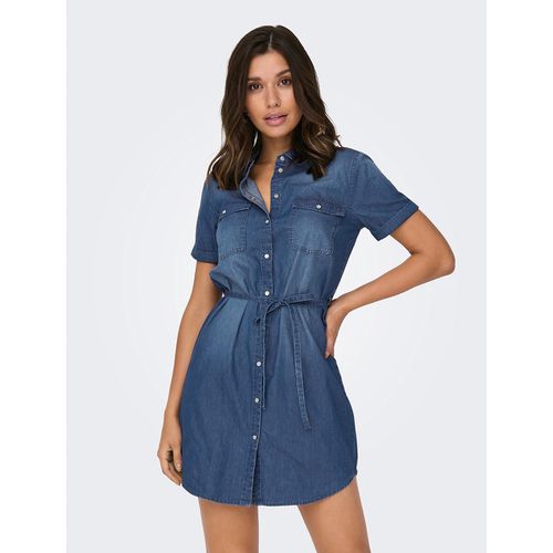 Abito camicia in denim, maniche corte - JDY - Modalova