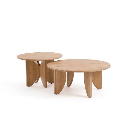 Set di 2 tavolini ad incastro in rovere, Minimal - LA REDOUTE INTERIEURS - Modalova