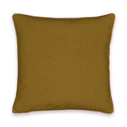 Fodera Per Cuscino In Lino Lavato In Sbieco Color Oro, Onega Taglie 45 x 45 cm - la redoute interieurs - Modalova