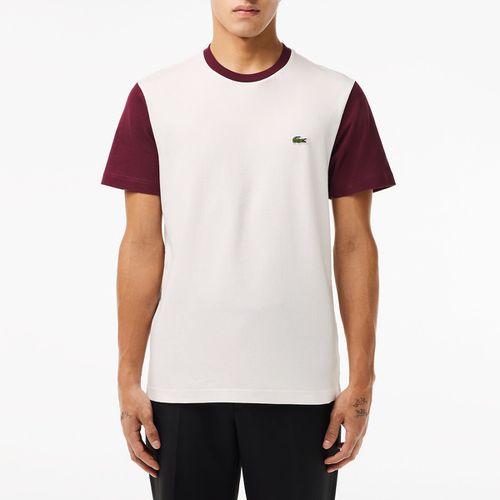 T-shirt colorblock girocollo in jersey - LACOSTE - Modalova