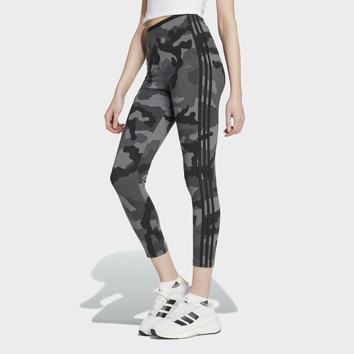 Leggings Essentials 3 Stripe Motivo Mimetico 7/8 Taglie XS - adidas sportswear - Modalova