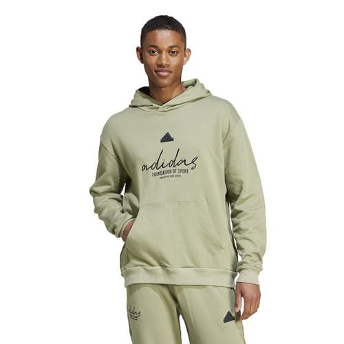 Felpa Con Cappuccio Con Doppio Logo Uomo Taglie XS - adidas sportswear - Modalova