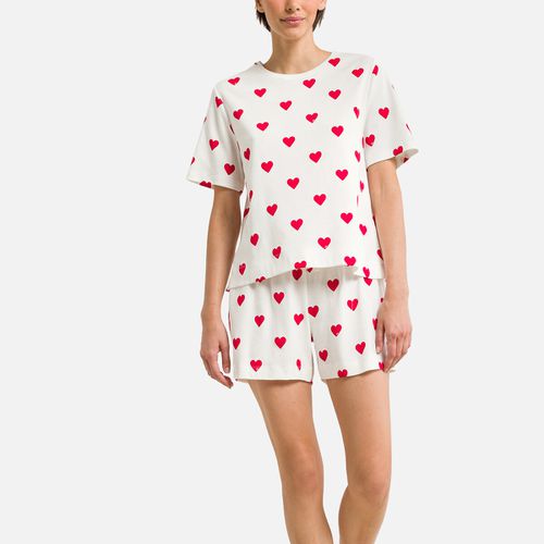 Pigiama Corto Stampa Cuore Donna Taglie XS - petit bateau - Modalova