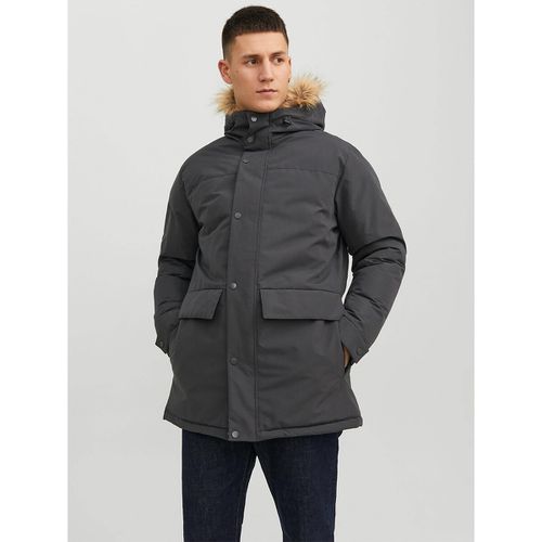 Parka Con Cappuccio Bordato Da Pelliccia Sintetica Jjchamp Uomo Taglie S - jack & jones - Modalova