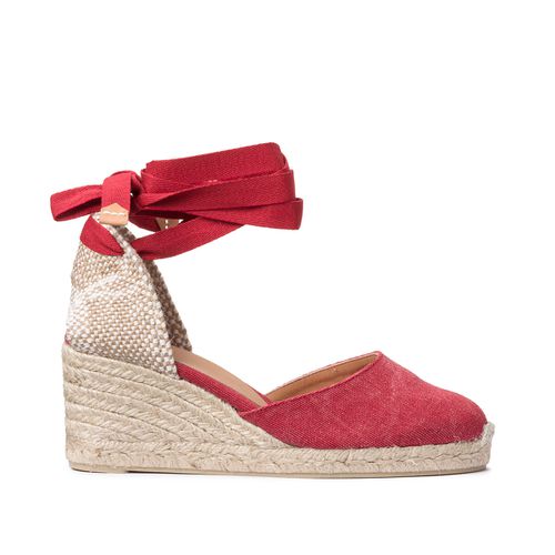 Espadrillas Con Zeppa E Lacci In Tela Carina Donna Taglie 38 - castaner - Modalova