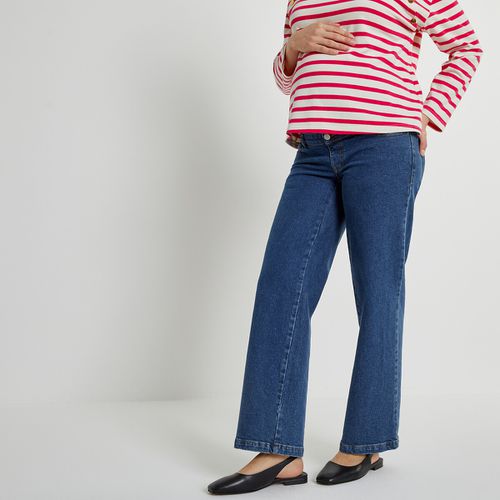 Jeans larghi premaman, fascia al centro del ventre - LA REDOUTE COLLECTIONS - Modalova