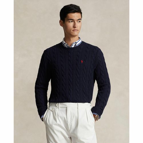 Pull Scollo Rotondo In Maglia Di Cotone A Trecce Uomo Taglie XXL - polo ralph lauren - Modalova