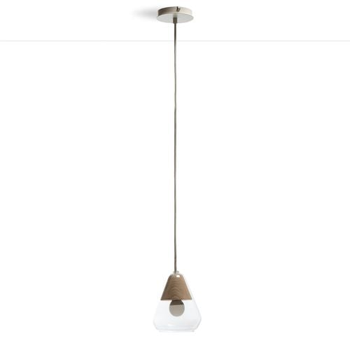 Lampadario in vetro e legno, Nasoa - LA REDOUTE INTERIEURS - Modalova