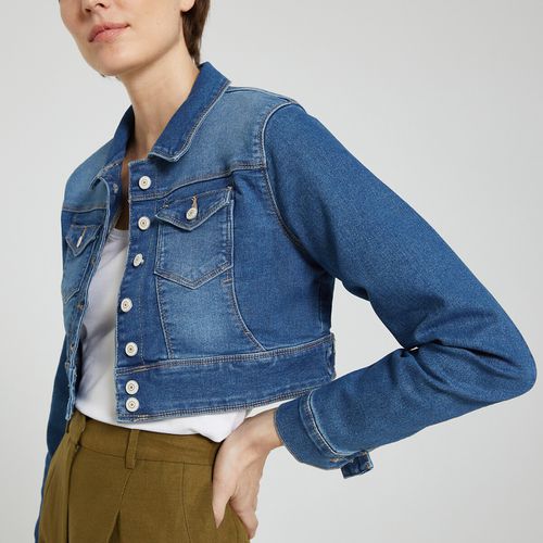 Giacca Cropped In Denim Donna Taglie 34 (FR) - 38 (IT) - only petite - Modalova