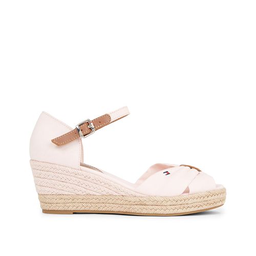 Sandali open toe con tacco a zeppa - TOMMY HILFIGER - Modalova