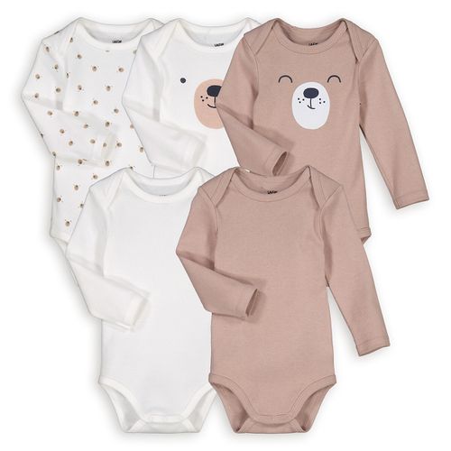 Confezione da 5 body maniche lunghe 0 mesi-4 anni - LA REDOUTE COLLECTIONS - Modalova