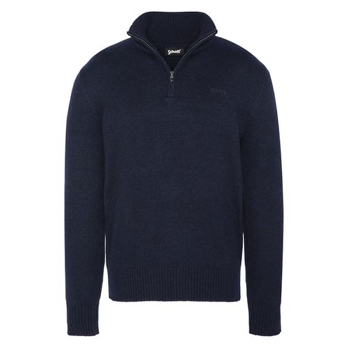 Maglione Collo Alto Cerniera Uomo Taglie S - schott - Modalova