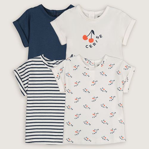 Confezione Da 4 T-shirt Maniche Corte Taglie 6 mesi - 67 cm - la redoute collections - Modalova
