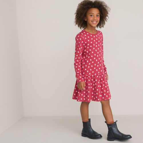 Abito A Maniche Lunghe, Stampa Mele Bambina Taglie 8 anni - 126 cm - la redoute collections - Modalova