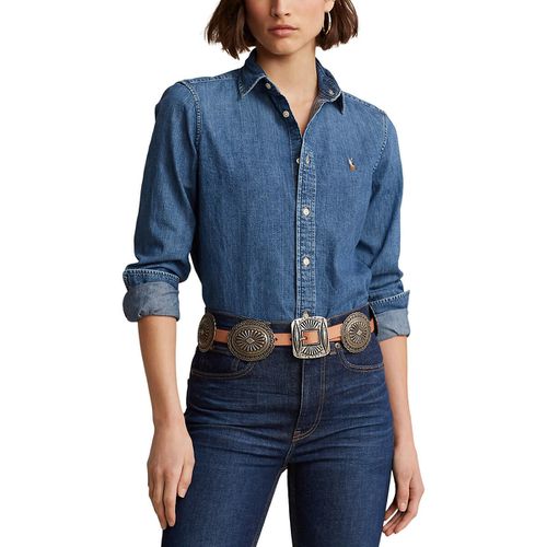 Camicia In Denim, Maniche Lunghe Donna Taglie 36 (FR) - 40 (IT) - polo ralph lauren - Modalova