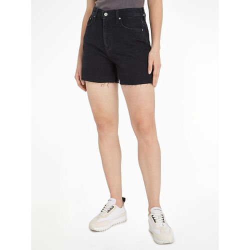 Shorts In Denim Vita Alta Donna Taglie W28 (42) - calvin klein jeans - Modalova