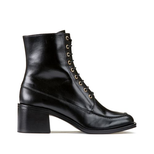 Boots stringati con tacco in pelle - LA REDOUTE COLLECTIONS - Modalova