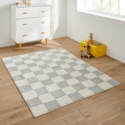 Tappeto Bambino A Scacchiera, Cotone Riciclato, Paleo Taglie 120 x 170 cm - la redoute interieurs - Modalova