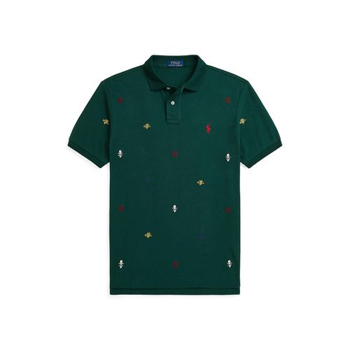 Polo dritta con motivi ricamati - POLO RALPH LAUREN - Modalova