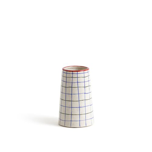 Vaso in ceramica a quadri H15,2 cm, Neios - LA REDOUTE INTERIEURS - Modalova