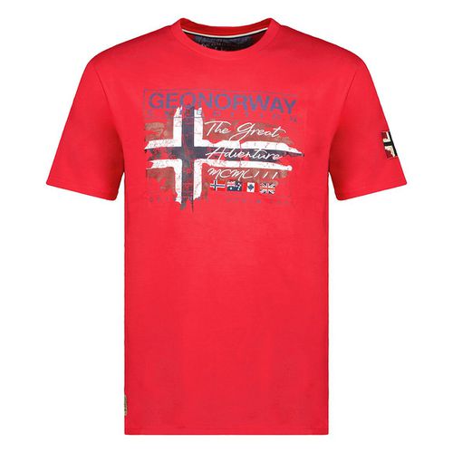 T-shirt A Maniche Corte Con Stampa Jrusty Uomo Taglie S - geographical norway - Modalova