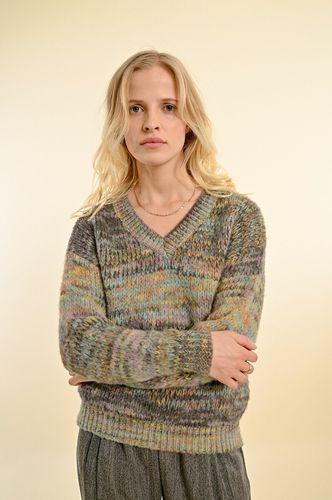 Maglione multico chiné scollatura a V - MOLLY BRACKEN - Modalova