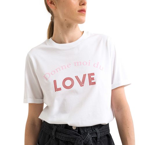 T-shirt Maniche Corte, Motivo Davanti Donna Taglie XS - pieces - Modalova
