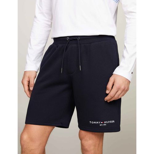 Shorts In Felpa Tommy Logo Uomo Taglie M - tommy hilfiger - Modalova