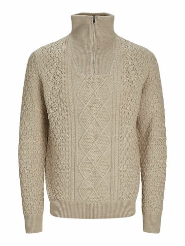 Maglione Collo Alto Maglia Strutturata Cerniera Uomo Taglie S - jack & jones - Modalova