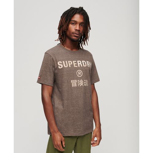 T-shirt girocollo con logo - SUPERDRY - Modalova