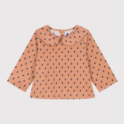 Blusa maniche lunghe in velluto - PETIT BATEAU - Modalova