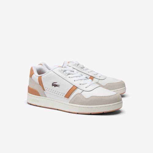 Sneakers In Pelle T-clip Uomo Taglie 43 - lacoste - Modalova