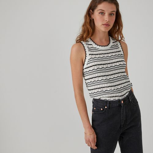 Top in maglia pointelle, a righe - LA REDOUTE COLLECTIONS - Modalova