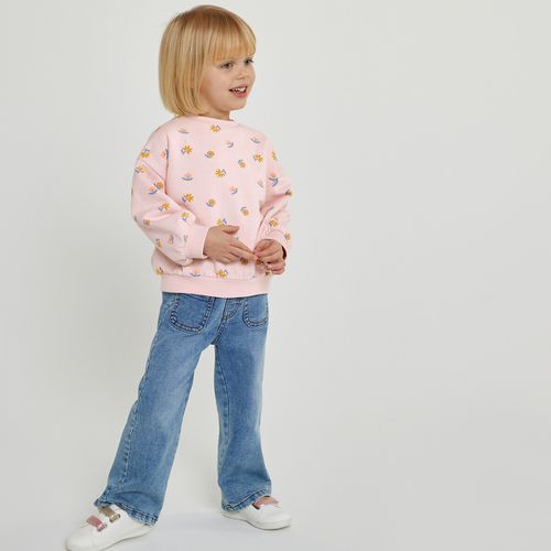 Felpa Girocollo Fiori Stampati Bambina Taglie 6 mesi - 67 cm - la redoute collections - Modalova