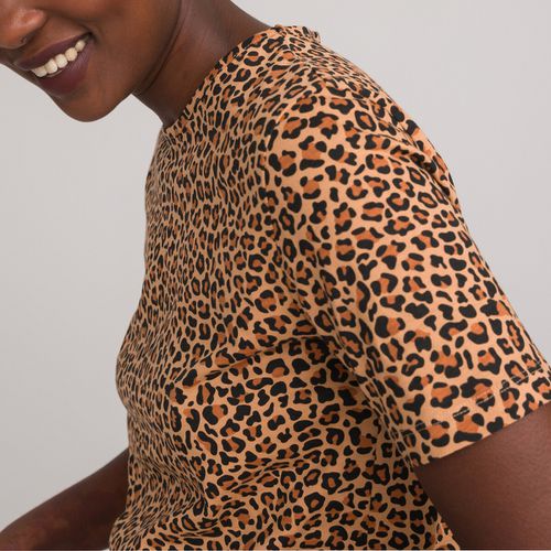 T-shirt girocollo maniche corte stampa leopardata - LA REDOUTE COLLECTIONS - Modalova