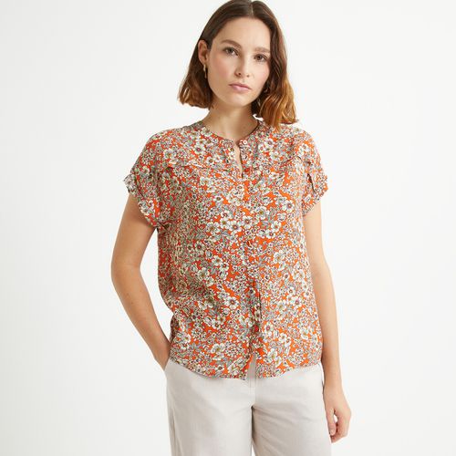 Blusa Girocollo, Stampa Floreale, Maniche Corte Donna Taglie 40 - anne weyburn - Modalova