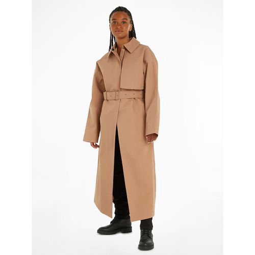 Trench Lungo Con Cintura Donna Taglie 34 (FR) - 38 (IT) - calvin klein - Modalova