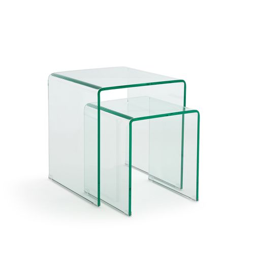 Confezione da 2 tavolini in vetro temprato, Joan - LA REDOUTE INTERIEURS - Modalova