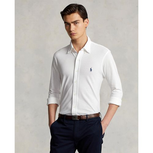 Camicia Dritta In Cotone Piqué Uomo Taglie XXL - polo ralph lauren - Modalova