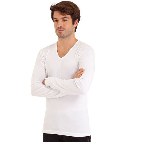 T-shirt maniche lunghe scollo a V - EMINENCE - Modalova