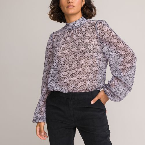 Camicetta Con Collo Alto, Maniche Lunghe Donna Taglie 38 - la redoute collections - Modalova