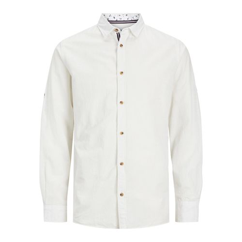 Camicia slim fit cotone lino - JACK & JONES - Modalova