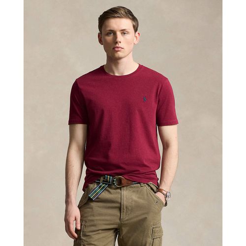 T-shirt Slim Tinta Unita In Jersey Logo Ricamato Uomo Taglie M - polo ralph lauren - Modalova